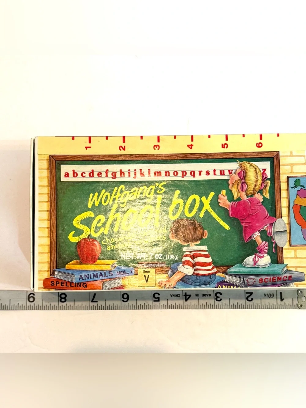 Vintage Wolfgang Candy School Box Classroom Scene Retro 1980s Pencil Box